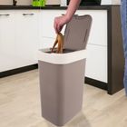 Orion, kosz na śmieci, plastikowy, brązowy, 25 l