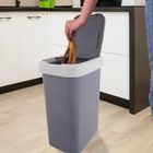 Orion, kosz na śmieci, plastikowy, szary, 25 l