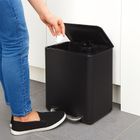 Orion, kosz na śmieci z pedałem, stalowy, czarny, 20l