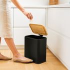 Orion, kosz na śmieci z pedałem, stalowy, czarny, wąski, 5l