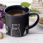 Orion, Koty, kubek ceramiczny, czarny, 500 ml