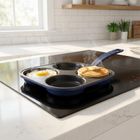 Orion, Litina Smalt, patelnia do jajek, żeliwna emaliowana, 4 otwory, 20,5-20,5 cm