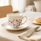 Orion, Louka, filiżanka ze spodkiem, porcelanowa, kwiaty, 260 ml