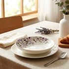Orion, Louka, talerz obiadowy głęboki, porcelanowy, kwiaty, 20,5 cm