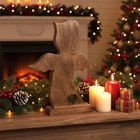 Orion, Mango, figurka świąteczna, drewniana, anioł, 38,5 cm