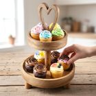 Orion, Mango, patera drewniana, 2-poziomowa, 42 cm