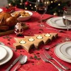 Orion, Mango, świecznik drewniany, na 4 świeczki, 40-27,5 cm