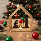 Orion, Mango, świecznik drewniany, szopka bożonarodzeniowa, 20-6-22 cm