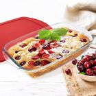 Orion, naczynie żaroodporne z pokrywką, szklane, 39-24-7 cm, 3,7 l