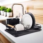 Orion, Radka, suszarka na naczynia, czarna, 43-23,5-9,5 cm