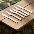 Orion, Sandy, noże stołowe, plastikowe, kremowe, 6 szt.