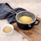 Orion, sitko kuchenne, stalowe z uchwytem, 16 cm