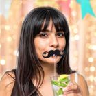 Orion, słomki do napojów, łamane z wąsami, 5 szt.