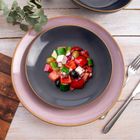 Orion, talerz deserowy, ceramiczny, szary, glaze, 20,5 cm