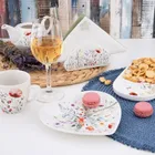 Orion, talerz deserowy porcelanowy, serce, Maki, 17.5-17 cm