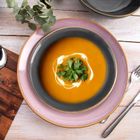 Orion, talerz obiadowy, głęboki, ceramiczny, szary, glaze, 20,5cm