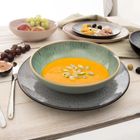 Orion, talerz obiadowy głęboki, ceramiczny, zielony glaze, 20,5 cm, 900 ml