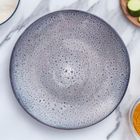 Orion, talerz obiadowy płytki, ceramiczny, fioletowy glaze, 27 cm