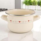 Orion, Tonca, garnek emaliowany, kremowy, 16 cm, 1,4 l