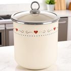 Orion, Tonca, pojemnik na żywność emaliowany z pokrywką szklaną, 1,4 l