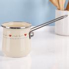 Orion, Tonca, tygielek do kawy emaliowany kremowy, 600 ml