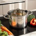 Orion, Venice, garnek stalowy z pokrywką, 18 cm, 2,3l