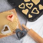 Orion, wykrawacze do ciastek, dwustronne, serce, 3 szt.