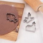 Orion, wykrawacze do ciastek, stalowe, 3 szt.