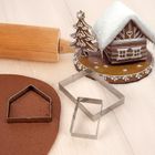 Orion, wykrawacze do ciastek, stalowe, domek z piernika, 3 szt.