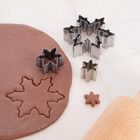 Orion, wykrawacze do ciastek, stalowe, płatki śniegu, 4 szt.