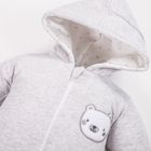 Pajac dziewczęcy z kapturem, szary, Eevi