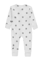 Pajac niemowlęcy, bawełna organiczna, biały, gwiazdki, Bellybutton