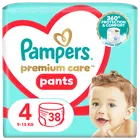 Pampers, Premium Care, pieluchomajtki, rozmiar 4, 9-15 kg, 38 szt.