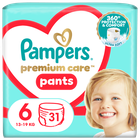 Pampers, Premium Care, pieluchomajtki, rozmiar 6, 13-19 kg, 31 szt.