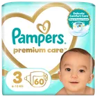 Pampers, Premium Care, pieluchy jednorazowe, rozmiar 3, 6-10 kg, 60 szt.