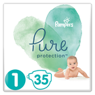 Pampers, Pure Protection, pieluchy jednorazowe, rozmiar 1, 35 szt.