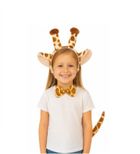 Party Tino, strój żyrafy: opaskaz uszami, ogon, muszka