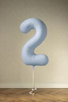 PartyDeco, balon foliowy, cyfra 2, mglisty, niebieski, 86 cm, 1 szt.