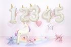 PartyDeco, balon foliowy, cyfra 5, jednorożec, 93 cm, 1 szt.