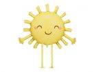 PartyDeco, balon foliowy, słoneczko, żółty, 91-77 cm