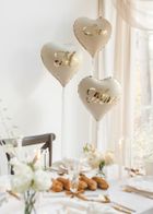 PartyDeco, balony foliowe, serca, Mr i Mrs, 45 cm, 2 szt.