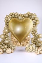 PartyDeco, balony strong, metallic cold gold, 43 cm, 25 szt.