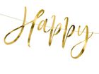 PartyDeco, baner Happy New Year, złoty, 66-18 cm