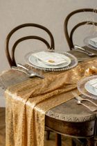 PartyDeco, bieżnik cekinowy, złoty, 0,3-5m