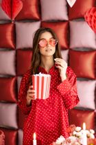 PartyDeco, okulary serduszka, czerwone