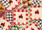PartyDeco, talerzyki papierowe, bbq, 26-26 cm, 6 szt.