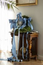 PartyDeco, tasiemka satynowa, mglisty niebieski, 38 mm/25m