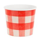 PartyDeco, wiaderka na przekąski, krata, 14 cm, 2 szt.