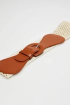 Pasek damski, beżowy, Moodo