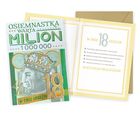 Passion Cards, karnet, Urodziny 18 Cyfry, Osiemnastka, Banknot